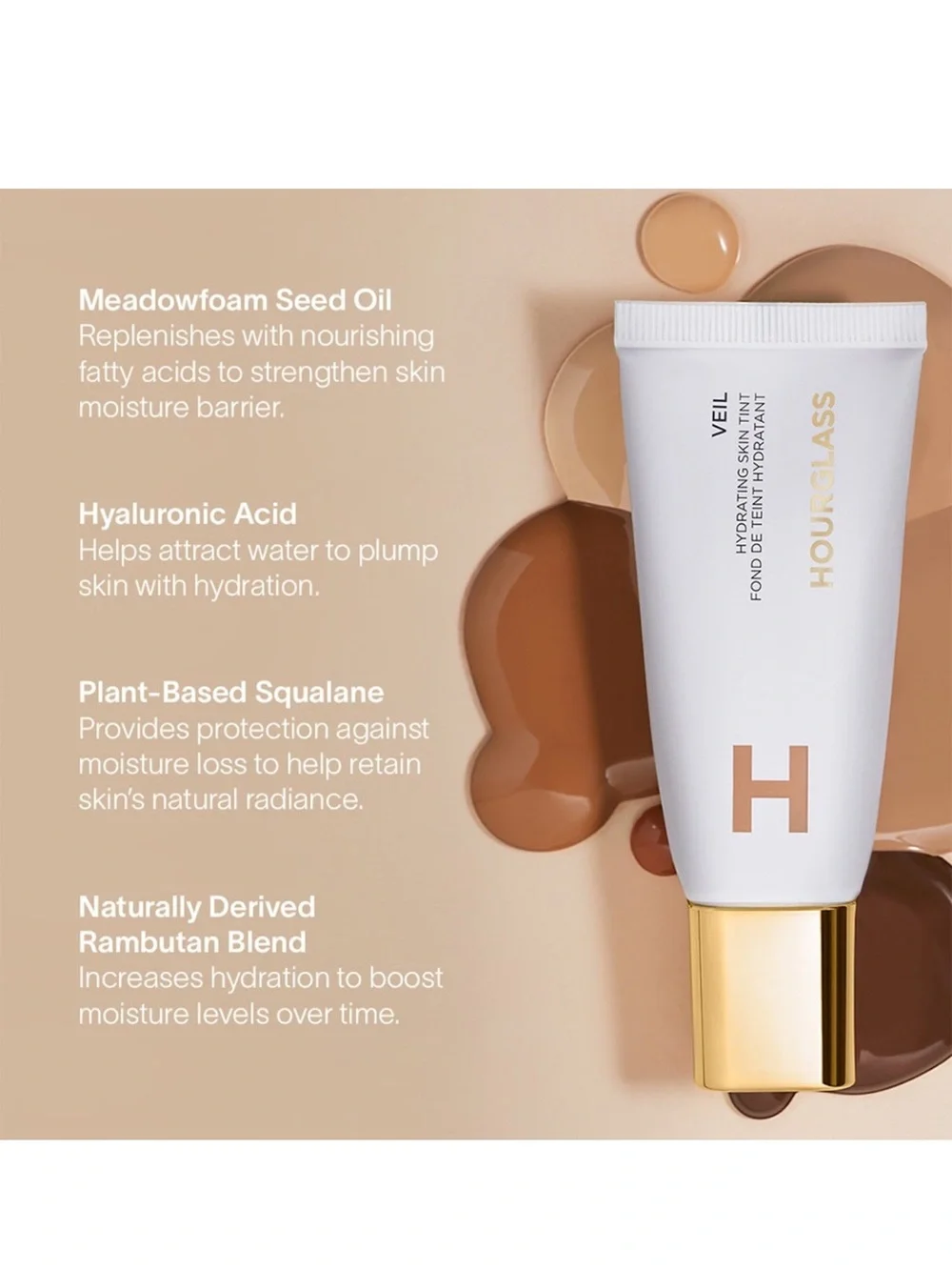 Hourglass Veil Hydrating Skin Tint Foundation in Color 10 - 1.2 fl oz / 35 mL